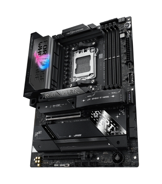 Материнская плата ASUS ROG STRIX X870E-E GAMING WIFI, AM5, AMD X870E, 4xDDR5, 4xSATA, 5xM.2, 1xPCI-E 5.0 x16, 1xPCI-E 4.0 x4, 1xHDMI, 1xUSB-C 3.2 Gen 2, 1xUSB-C 3.2 Gen 2x2, 2xUSB-C 4.0, 1x 5Gb LAN, 9xUSB-A 3.2 Gen 2, 2x3.5 мм, TOSLINK, 1xWi-Fi 7, ATX