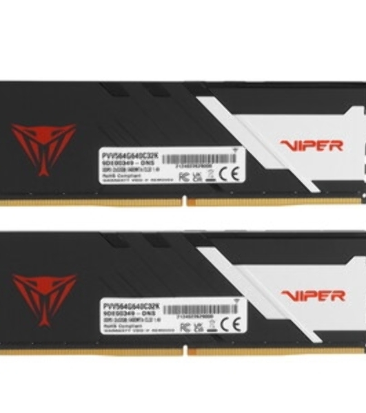 Оперативная память Patriot Viper Venom, DDR5, 64GB (2x32GB), 5200MHz, CL40, DIMM, с радиаторами, черный