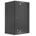 Шкаф настенный Next, 18U 550x450, стеклянная дверь, черный, фото6