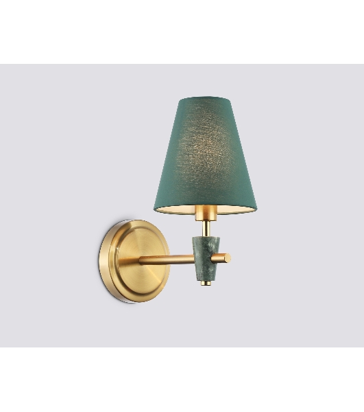 Настенный светильник Ambrella light LH75055 BS/GN латунь/зеленый E14 max 40W 230*140*270