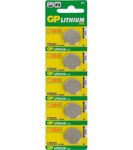 Батарея GP Lithium CR2025 (5шт)