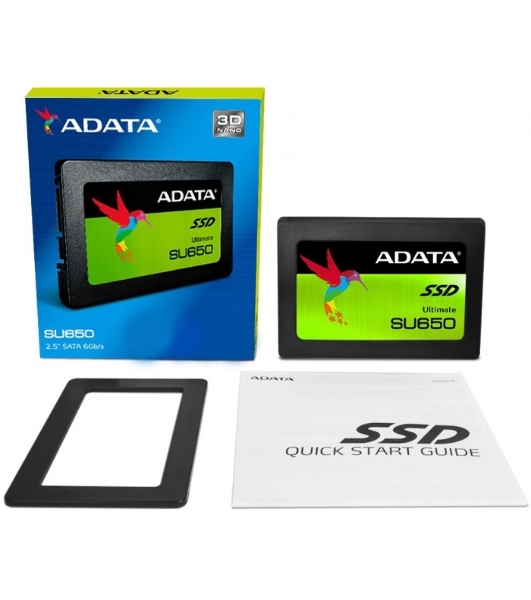 Накопитель SSD ADATA SU650, 480Gb, SATA III, 2.5', R/W 520/450