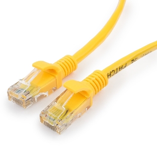 Патч-корд UTP Cablexpert PP12-20M/Y cat.5e, 20м, литой, многожильный, желтый