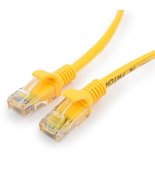 Патч-корд медный UTP Cablexpert PP10-3M/Y cat.5e, 3м, литой, многожильный, желтый