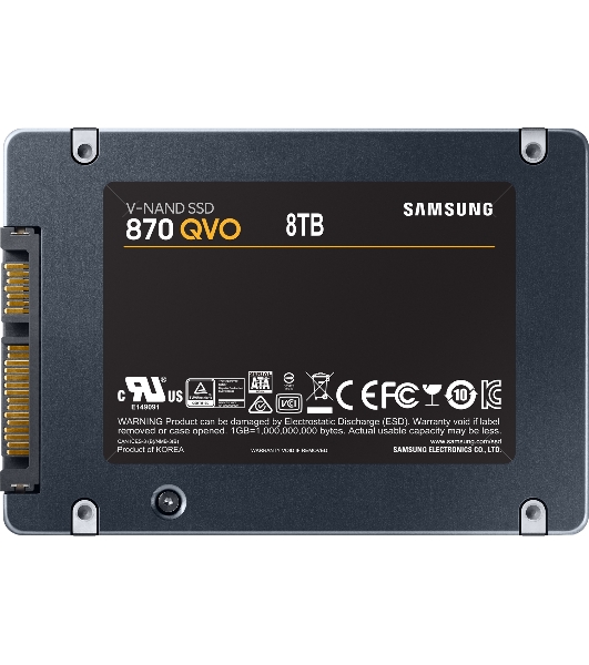 Накопитель SSD Samsung 870 QVO, 8TB, SATA III, 2.5', R/W 560/530