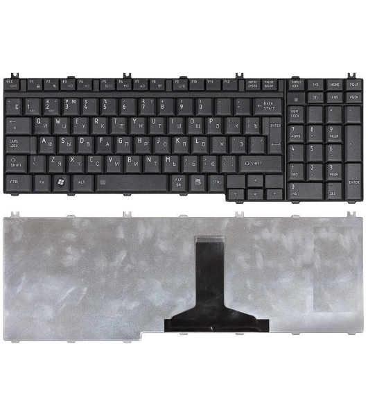 Клавиатура для ноутбука Toshiba Satellite A500 A505 L350 L355 L500 L505 L550 P200 черная матовая