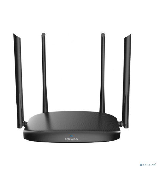 Роутер беспроводной Digma DWR-AC1202 AC1200 10/100/1000BASE-TX черный