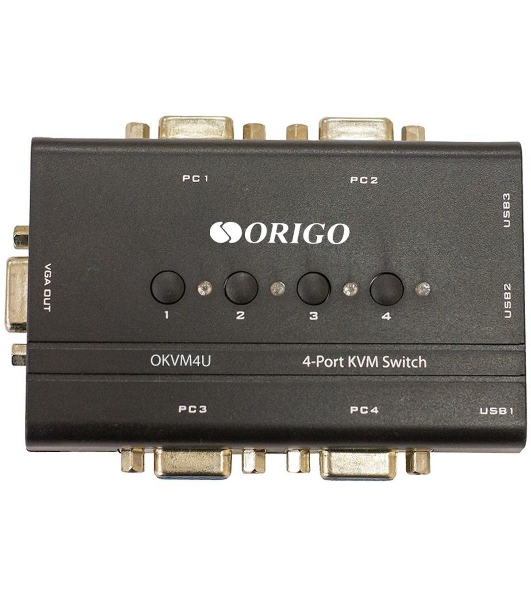 KVM-переключатель ORIGO OKVM4U/A1A, 4-портовый, с портами VGA и USB