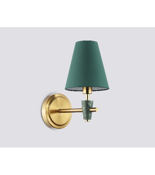 Настенный светильник Ambrella light LH75055 BS/GN латунь/зеленый E14 max 40W 230*140*270