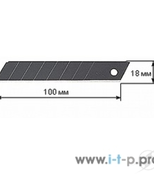 Лезвие Olfa (OL-LBB-50B) BLACK MAX сегментированное, 8 сегментов, 18х100х0,5 мм, 50 шт