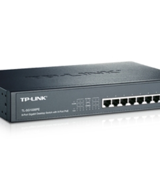 Коммутатор TP-Link SMB TL-SG1008P Коммутатор 8-port Gigabit Switch с 4 портами РоЕ