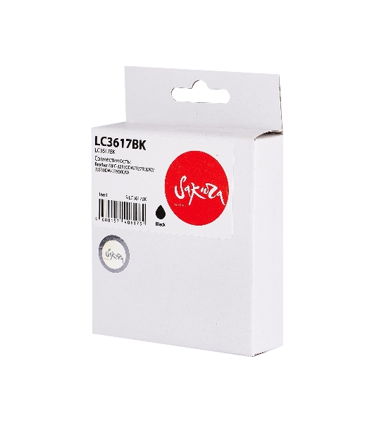 Картридж струйный Sakura LC3617BK для Brother, черный, 16 мл., 550 к.