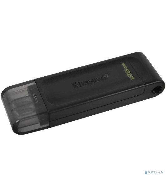 Флешка USB Kingston DataTraveler DT70 (DT70/128Gb), 128Gb, USB Type-C 3.2, R/W 70/45, черный