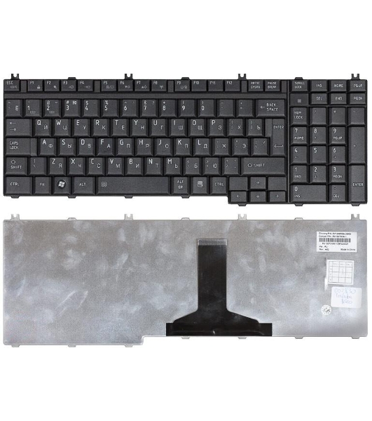 Клавиатура для ноутбука Toshiba Satellite A500 A505 L350 L355 L500 L505 L550 P200 черная матовая