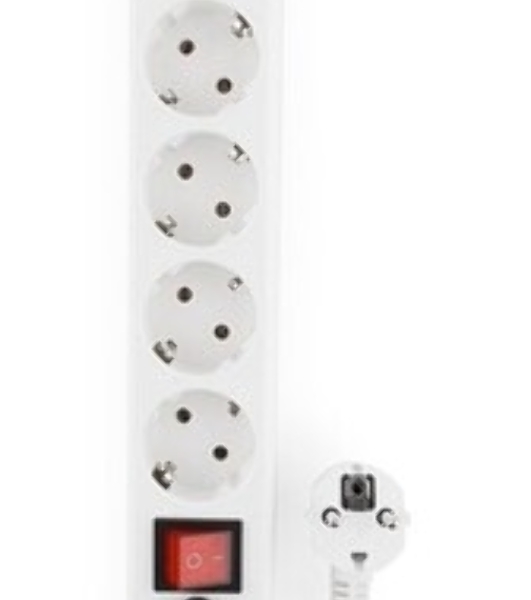 Сетевой фильтр Гарнизон ECL-5-W-1.4, 5 р, 10А, 1.4 м, ур.защиты 4, белый, пакет