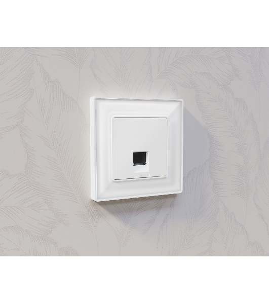 Комплект механизма компьютерной розетки ALFA Белый матовый RJ-45(8P8C) CAT6 с шторкой QUANT (AP1320, VM188) MA132010