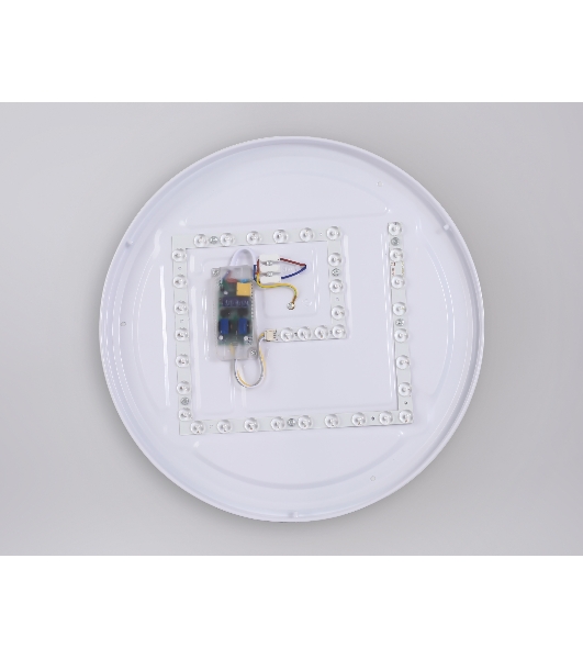 Потолочный светодиодный светильник Ambrella light FZ1324 BK/LWD черный/светлое дерево IP20 41W 3000-6400K D390*70 (ПДУ ИК)