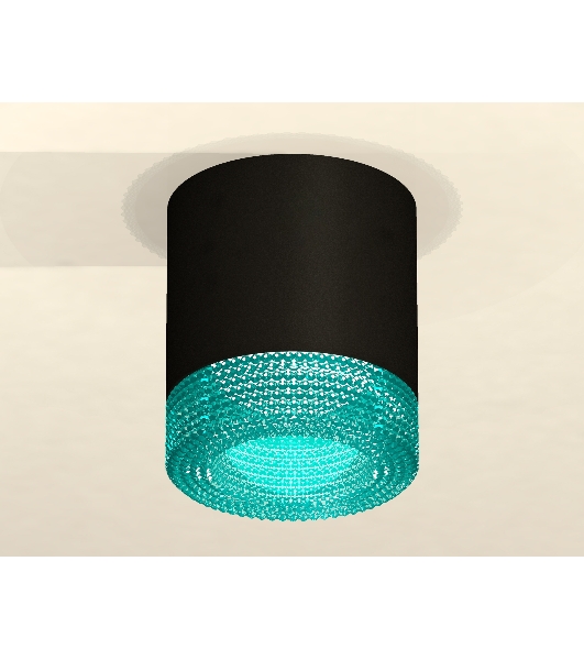 Светильник Ambrella Light XS7402013 SBK/BL черный песок/голубой MR16 GU5.3 (C7402, N7194)