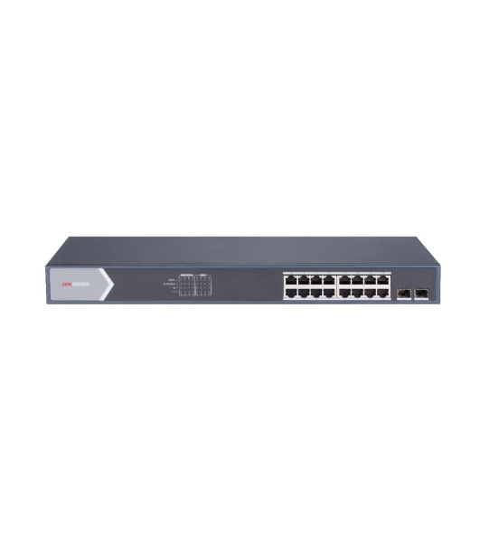Коммутатор Hikvision DS-3E1518P-SI, 16×1 Гбит/с PoE + 2×1 Гбит/с SFP, управляемый
