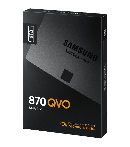 Накопитель SSD Samsung 870 QVO, 8TB, SATA III, 2.5', R/W 560/530