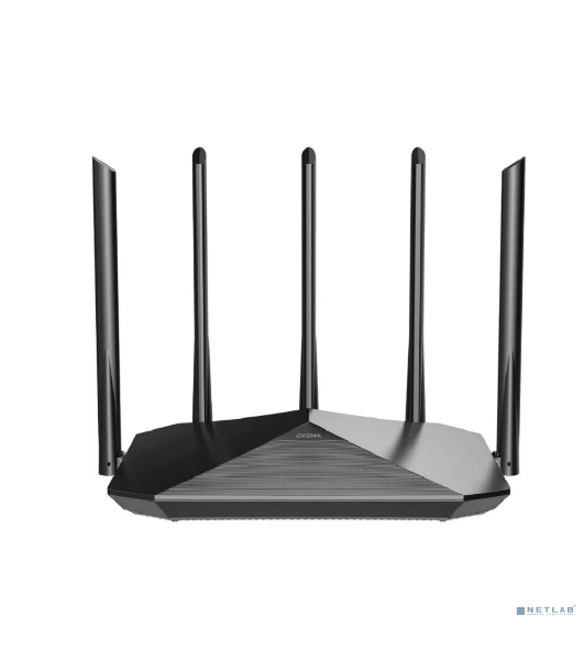 Роутер беспроводной Digma DWR-AX1501 AX1500 10/100/1000BASE-TX черный (упак.:1шт)