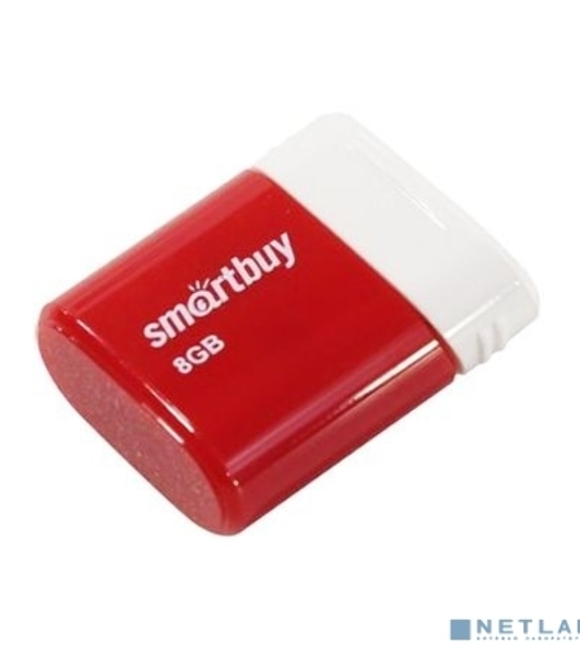 Флешка USB Smartbuy LARA Red (SB8GBLara-R), 8Gb, USB 2.0, R/W 15/5, красный/белый