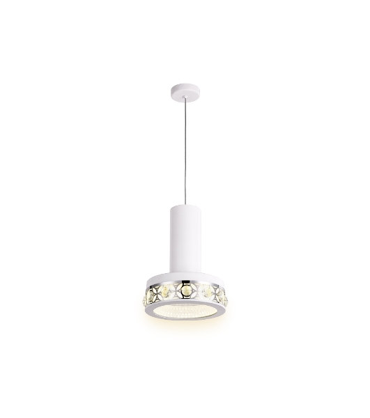 Светильник Ambrella light FA9488 WH/CH белый/хром 4200K 18W D200*590 (без ПДУ)