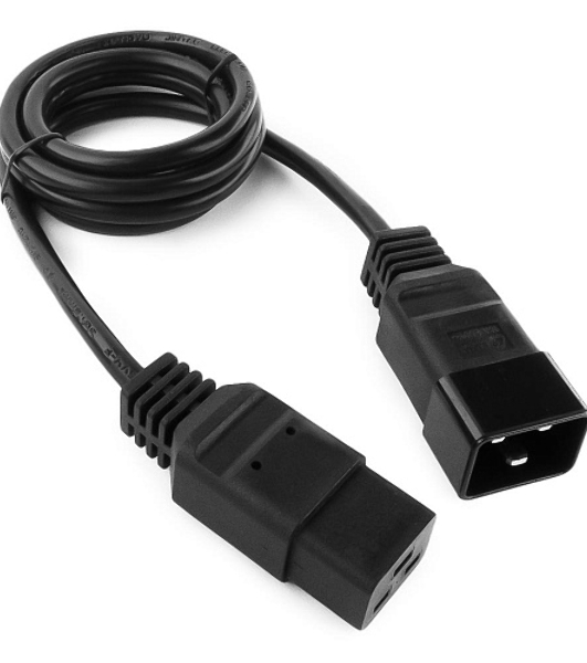 Кабель питания для UPC Gembird/Cablexpert, 1.5м, С19 - C20, 16А, черный, с заземлением