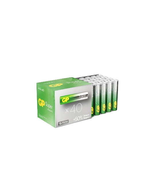 Алкалиновые батарейки GP Super Alkaline G-Tech 24А ААA - 40 шт. в пленке