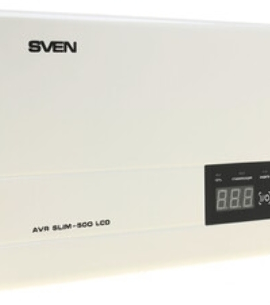 Сетевой фильтр SVEN (Стабилизатор напряжения) AVR SLIM-500 LCD