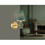 Настенный светильник Ambrella light LH75055 BS/GN латунь/зеленый E14 max 40W 230*140*270, фото 1