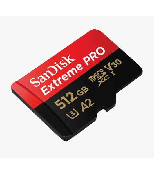 Флеш карта microSD 512Gb SanDisk microSDXC Class 10 UHS-I A2 C10 V30 U3 Extreme Pro (SD адаптер) 200Mb/s