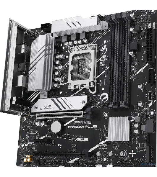 Материнская плата ASUS PRIME B760M-PLUS, LGA 1700, Intel B760, 4xDDR5, 4xSATA, 2xM.2, 1xPCIe 4.0 x4, 1xPCIe x1, 1xDP, 1xHDMI, 1x 2.5Gb LAN, 2xUSB-A 3.2 Gen 2, 4xUSB-A 2.0, 3x3.5 мм, 7.1, mATX