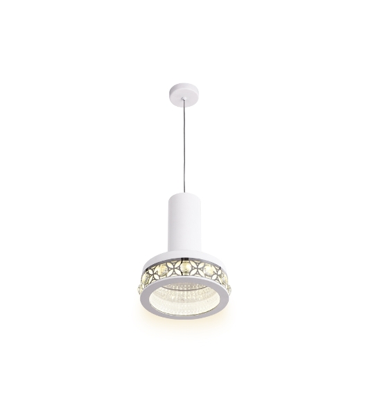 Светильник Ambrella light FA9488 WH/CH белый/хром 4200K 18W D200*590 (без ПДУ)