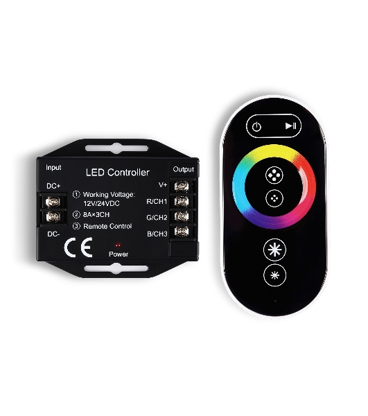 Контроллер GS11401 RGB 24A 12V 288W/ 24V 576W (ПДУ Радио 2.4G AAA)