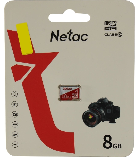 Флеш карта Netac P500 ECO MicroSDHC 8Gb C10 NT02P500ECO-008G-S