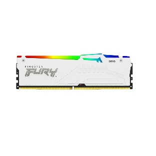 Оперативная память Kingston Fury Beast, DDR5, 64GB (4x16GB), 6000MHz, CL40, DIMM, с радиаторами, RGB, белый