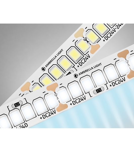Светодиодная лента Ambrella light GS3503 2835 240Led /22W m/ 24V IP20 6500K/ 5000*10*1.2mm (2 конт.)