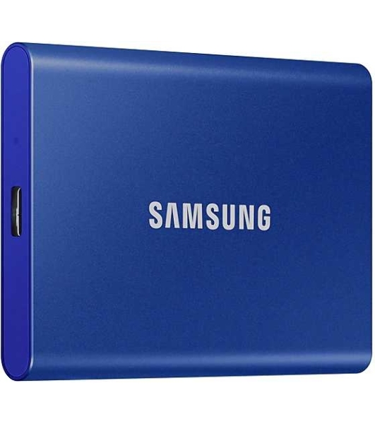 Внешний SSD Samsung T7, 1TB, USB 3.2 Gen 2 Type-C, R/W 1050/1000, синий