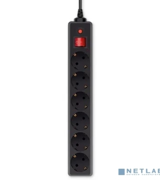 Сетевой фильтр Buro 600SH-16-5-B 5 м, 6 розеток, черный, коробка