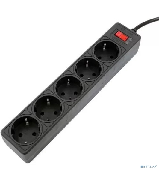 Сетевой фильтр 5bites GARDA SP5B-530 5S, 3x0.75 мм2, 3 м, черный