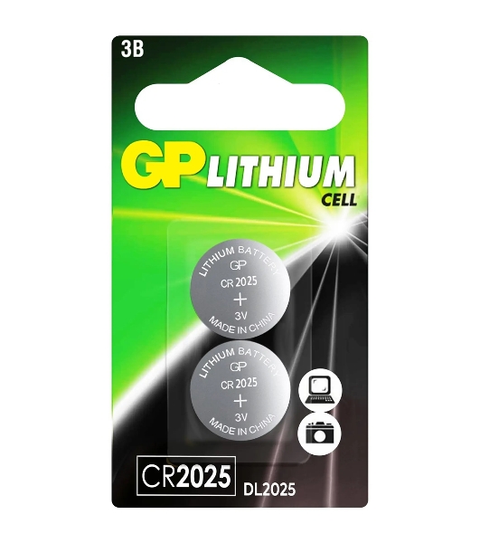 Батарея GP Lithium CR2025 (2шт) блистер
