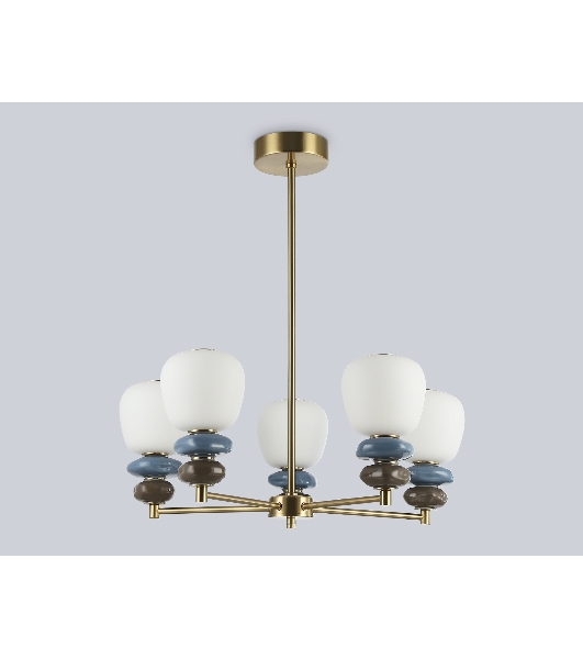 Люстра Ambrella light LH53164/5 SB/WH бронза/белый 40W 3000K D650*900