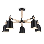 Светильник Ambrella light TR82211/5 BK/LW черный/светлое дерево E27/5 max 40W D780*430, фото8