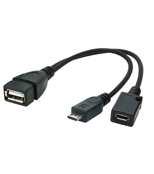 Кабель USB2.0 OTG Cablexpert A-OTG-AFBM-004 USBAF/MicroBM, 0.15м, с доп питанием, пакет
