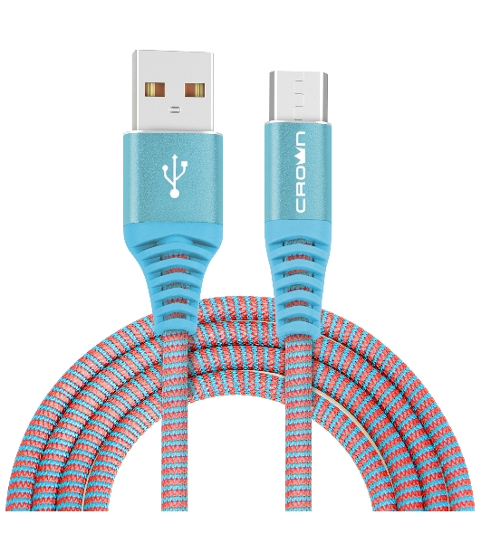 Кабель Crown USB - microUSB CMCU-3102M blue