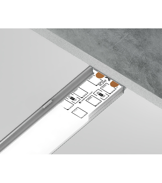 Алюминиевый профиль Ambrella light GP1500AL серебро 2000*18*4