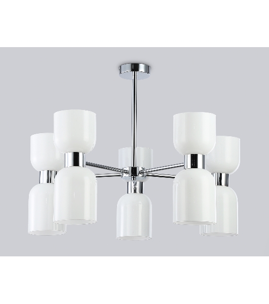 Люстра Ambrella light LH56083/10 СH/FR хром/белый матовый E14*10 max 40W D700*510