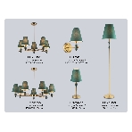 Светильник Ambrella light LH75057 BS/GN латунь/зеленый E14 max 40W D180*460, фото6