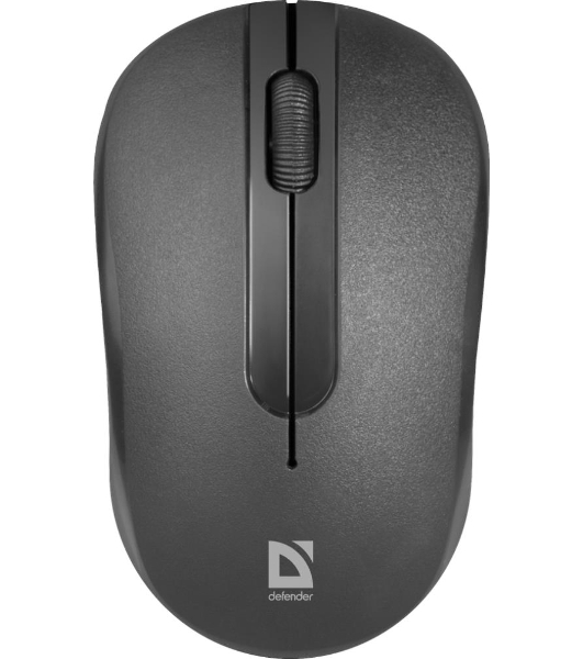 Мышь беспроводная Defender Datum MM-285 черный, 1600 dpi, радиоканал, USB, кнопки - 3